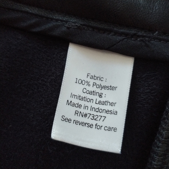 Nine West Black Faux Leather Wide Leg Pants 10 - Picture 10 of 11